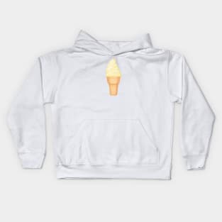 Ice cream in waffle cone Kids Hoodie